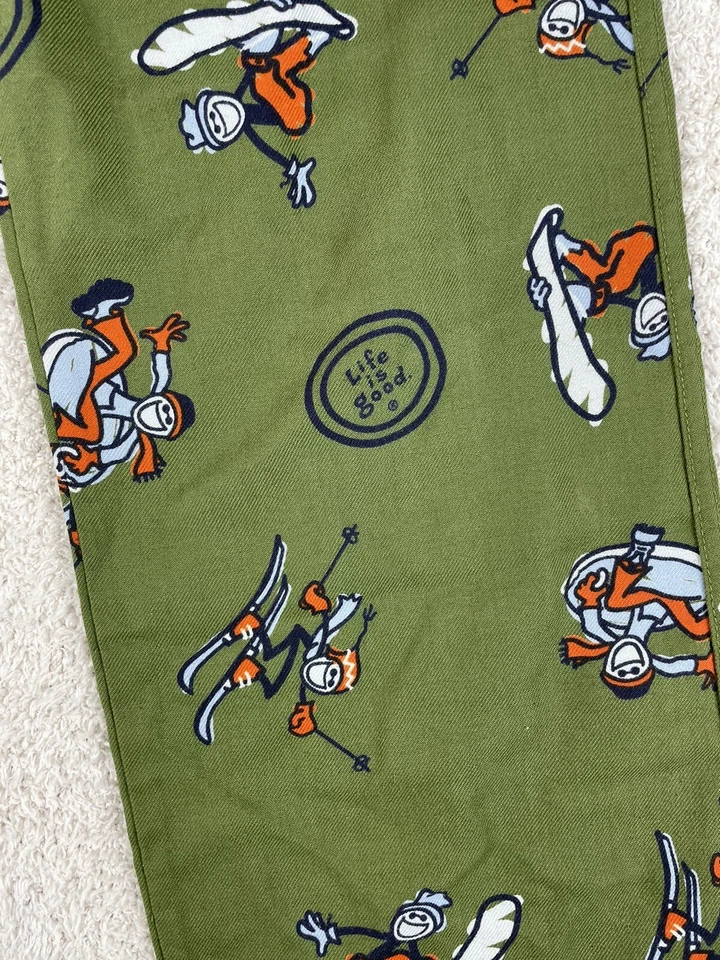 Pantalones térmicos/pijama Good Kids by Life is Good para niños talla (7-8) M esquí trineo Foto 2 de 4