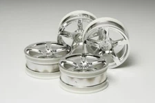 51072 Tamiya Chrome Porsche GT Wheels 24mm+0mm x4 (HPI/Xray/Associated/Kyosho)