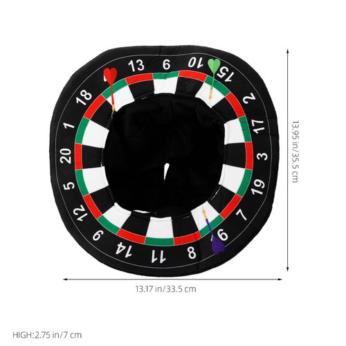 Dart Hat Child Stunning Fun Party Sports Headwear Dartboard Headpiece - Bild 9 von 12
