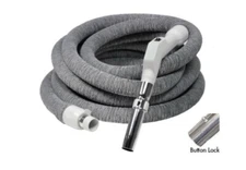 40' Premium Electric Central Vacuum Hose w/Cover and Button Lock