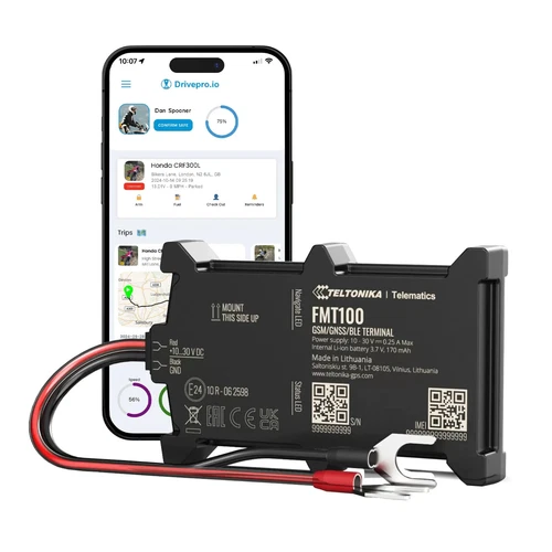 DrivePro FMT100 Easy Fit GPS Tracker for Van Motorcycle Caravan Truck Car PAYG