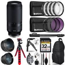 Tamron 70-300mm f/4.5-6.3 Di III RXD Lens E -3 lens Tripod Backpack -32GB