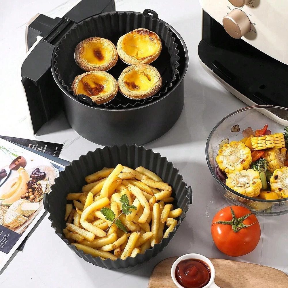 Air Fryer Silicone Liners Pot Basket  Non-Stick Safe Oven Baking Tray Mat