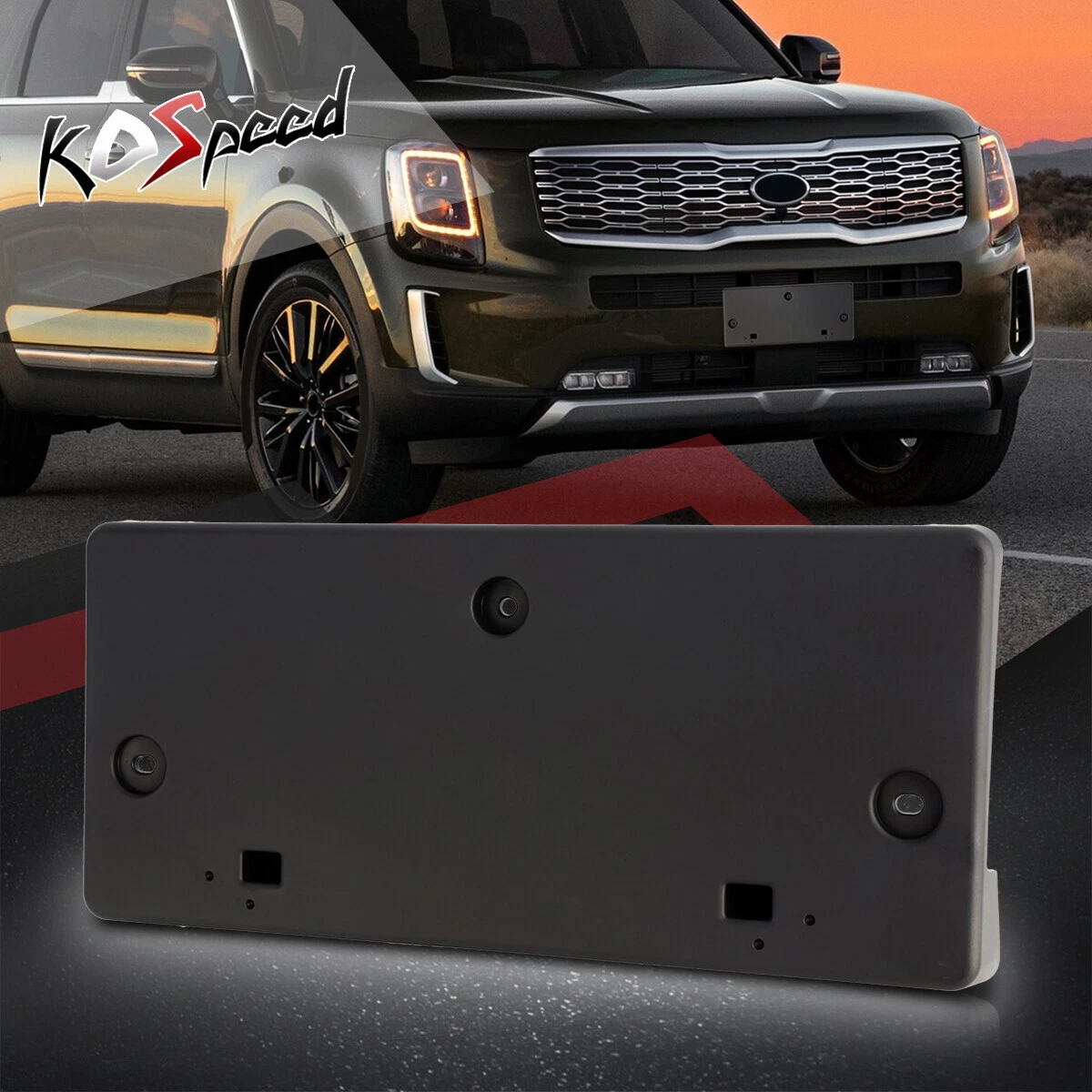 Front Bumper License Plate Tag Mounting Bracket Holder for 20 21 Kia Telluride