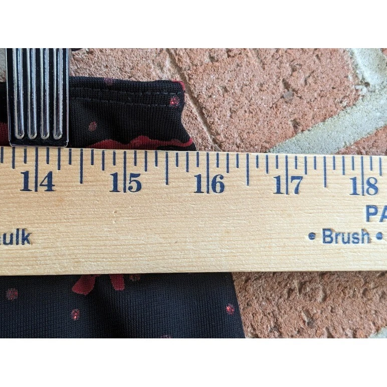 A Byer 复古 Y2K 90 年代裙子 L 码闪光红色玫瑰透明网眼覆盖美国哥特 — 第 4/4 张图片