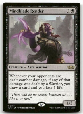 Mindblade Render #187 MTG Tarkir Dragonstorm TDC NM X1