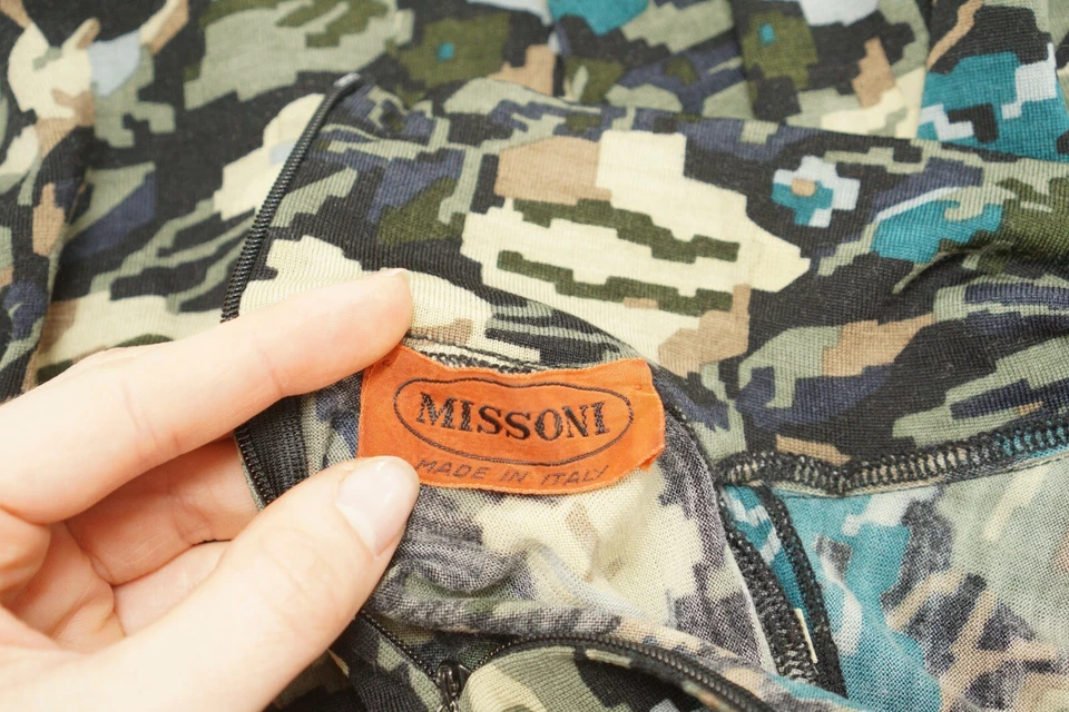 女士 Missoni 绿色衬衫花卉意大利制造 L D38 IT44 US10 FR42 GB12 XMX944 — 第 4/4 张图片