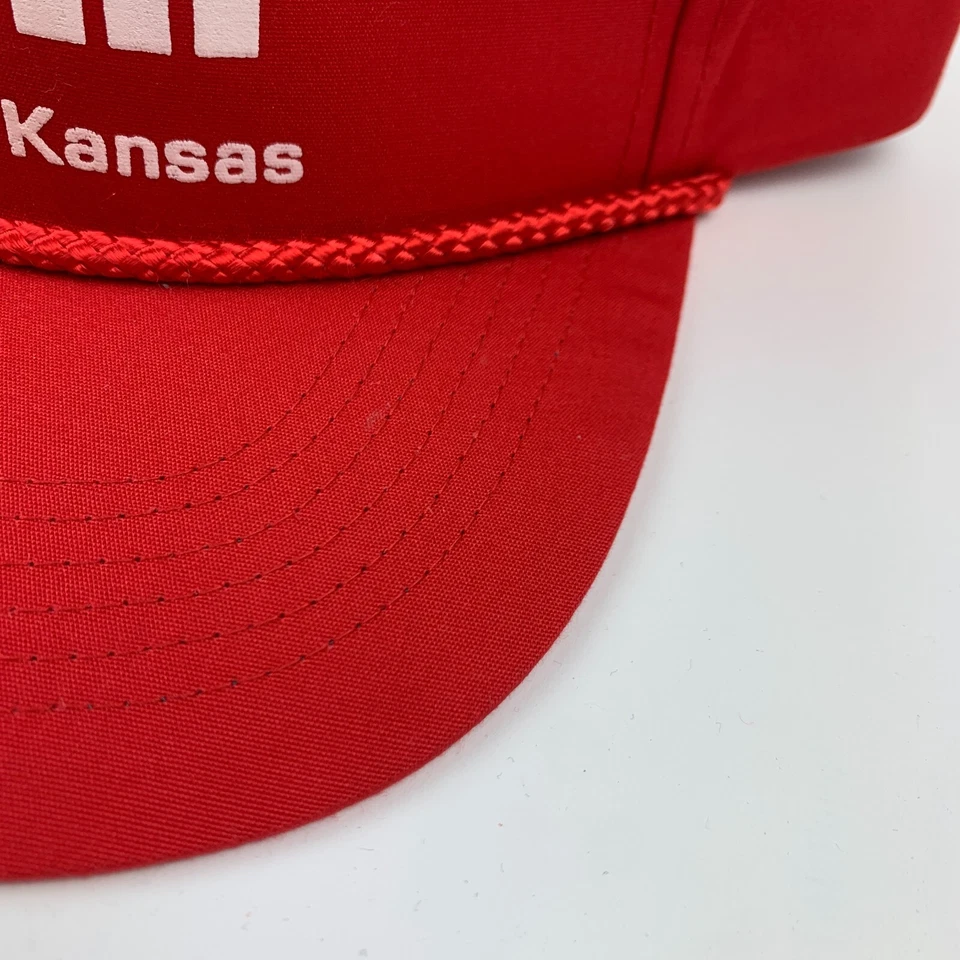 Винтажная бейсболка Rossville Kansas Truck & Tractor с красной веревкой кепка дальнобойщика - Изображение 4 из 4