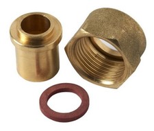 Raccord Gurtner 8769.12+ gaz NF 2 pièces avec joint/écrou M20x150/à souder CU12