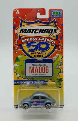 Matchbox Across America Massachusetts 1962 VW Beetle 50th Birthday Series Sealed