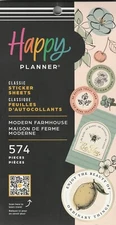 NEW! Happy Planner MODERN FARMHOUSE Classic stickers 574 Pcs FAST, FREE ship!