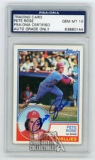 Pete Rose 1983 Topps Autographed Card #100 - PSA/DNA Gem MT 10