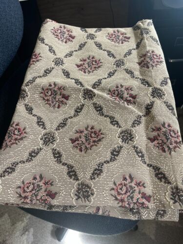 Vintage Brocade Jacquard Damask Upholstery Fabric Remnant Chairs Windows Crafts
