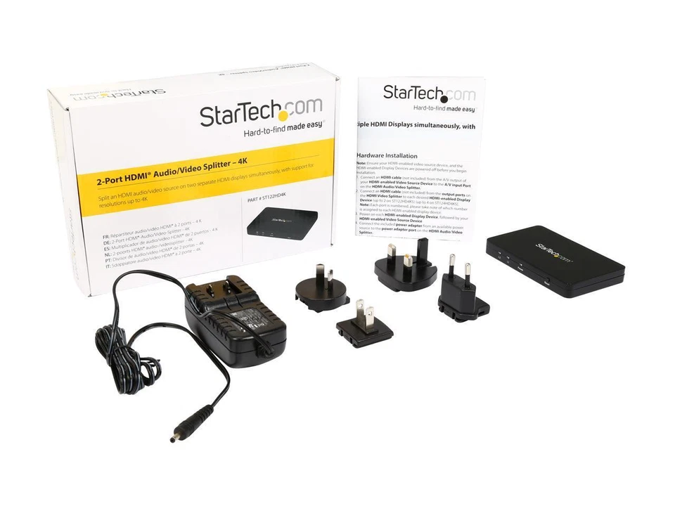StarTech ST122HD4K HDMI Splitter 1 In 2 Out - 4k 30 Hz - 2 Port - Aluminum - HDM - Image 4 of 4