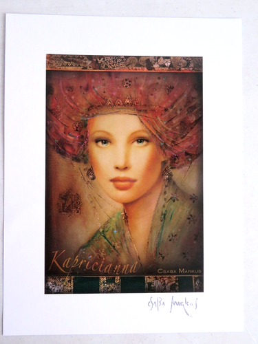 Csaba Markus "Kapricianna" Lithographie mit Spotlack 12"x9" COA Park West - Bild 2 von 7