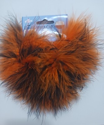 Child Size Marabou Feather Elastic Cuffs One Pair Black  display picture 2