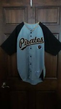 NWOT ~ DYNASTY Pittsburgh Pirates Baseball Gray Black Gold Jersey  Men's M 38 40