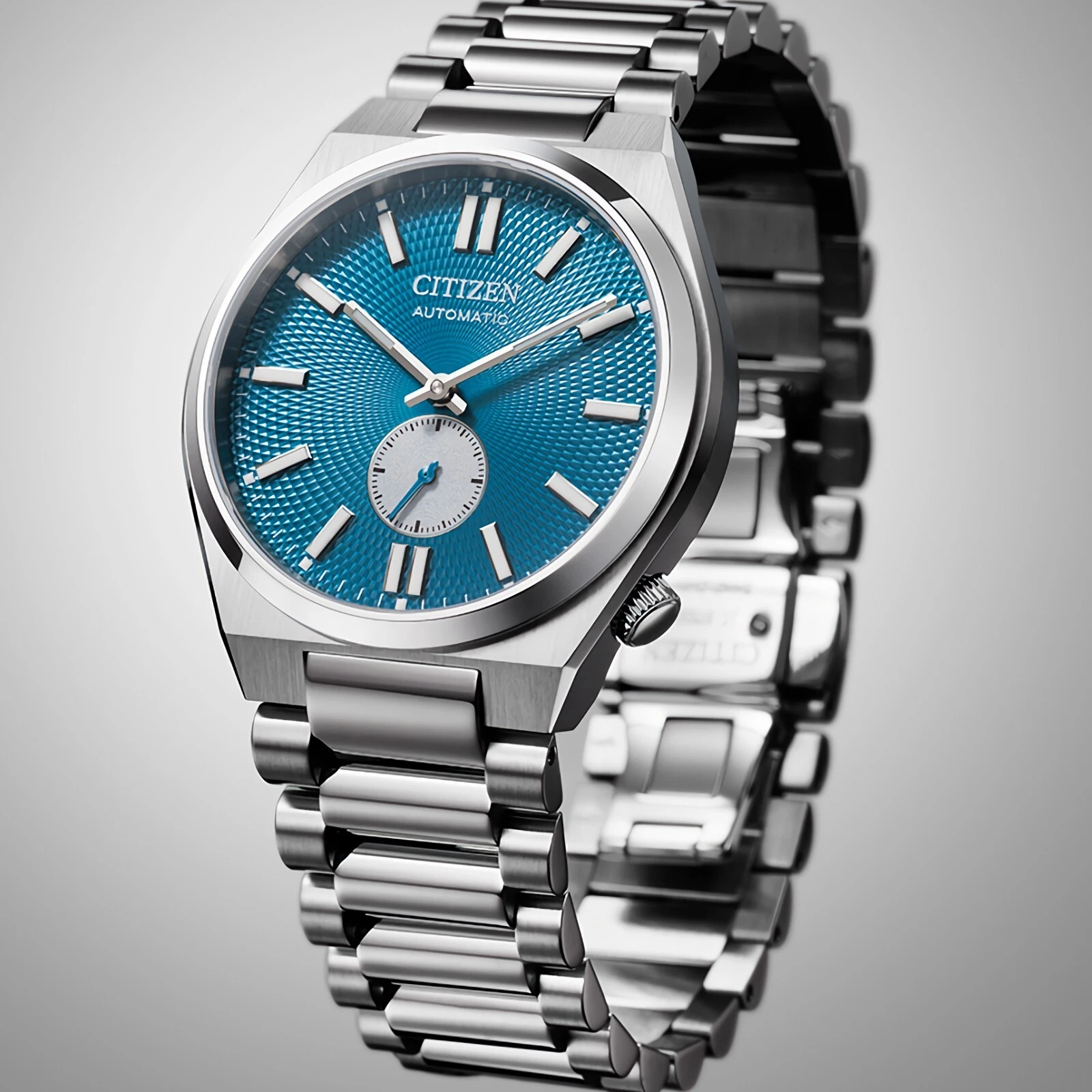 Pre-owned Citizen Nk5010-51l Tsuyosa Small Second Automatic Blue Dial Sapphire Glass Watch