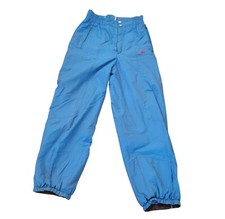 Vintage Bogner Blue Ski Snow Pants 12 Zippered Pockets Winter Snowboarding