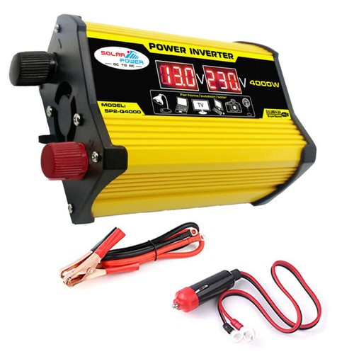 UK Plug 4000W Car Power Inverter DC 12V to AC 240V Cigarette Lighter Converter - Picture 7 of 14