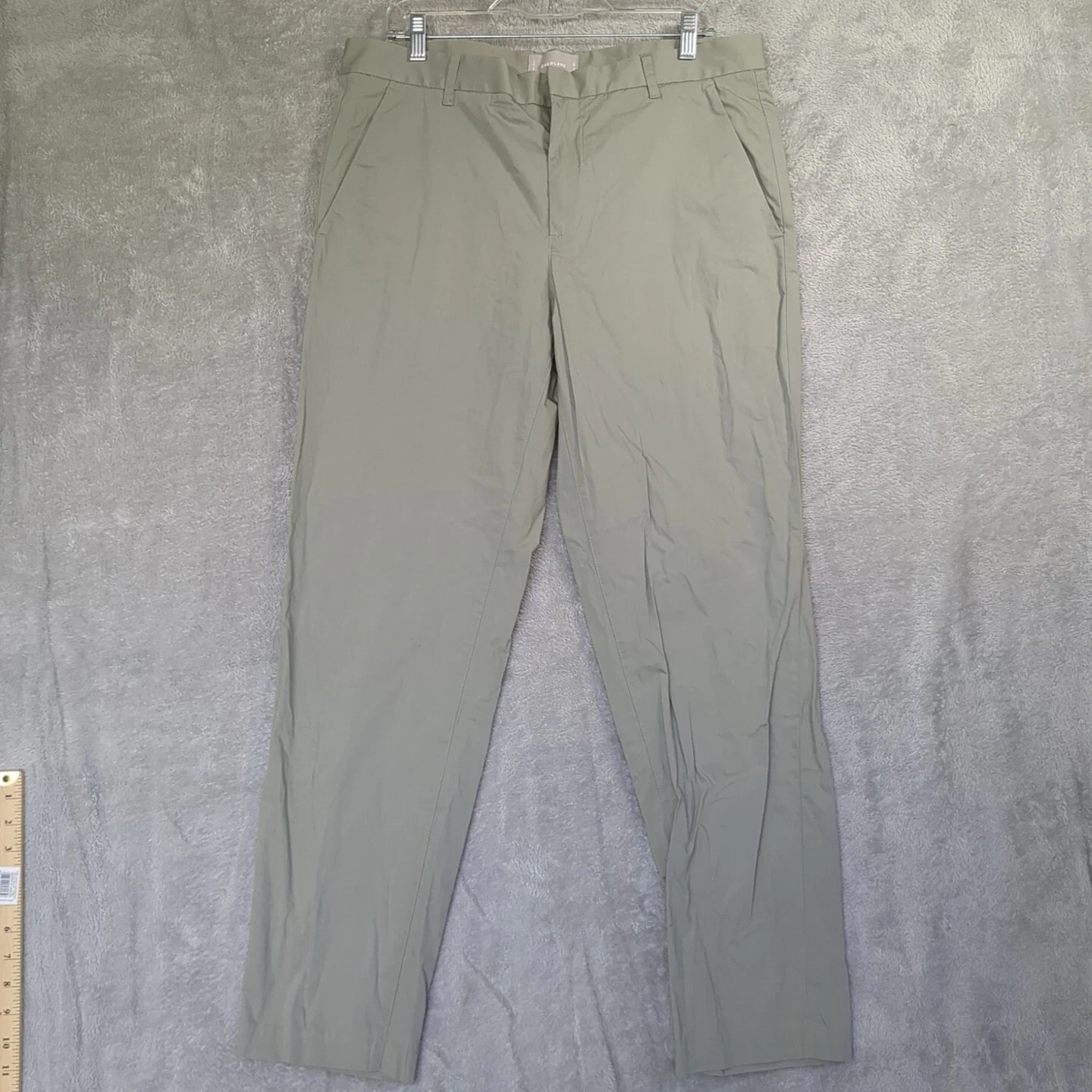 Everlane Air Chino Pants Sz 34x30 Grey Green Golf Office Travel Trousers Casual