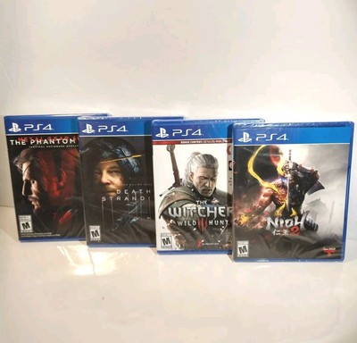 PlayStation 4 (PS4) 4 Game Lot (Metal Gear Solid V, Witcher 3, More) [Brand New]
