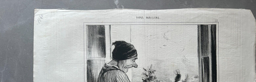 Antique Print 19th century Daumier, Regrets, Types Parisiens - Picture 3 of 8