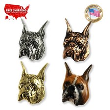 Head Boxer Dog Lapel Pin or Refrigerator Magnet, D036 Made in USA