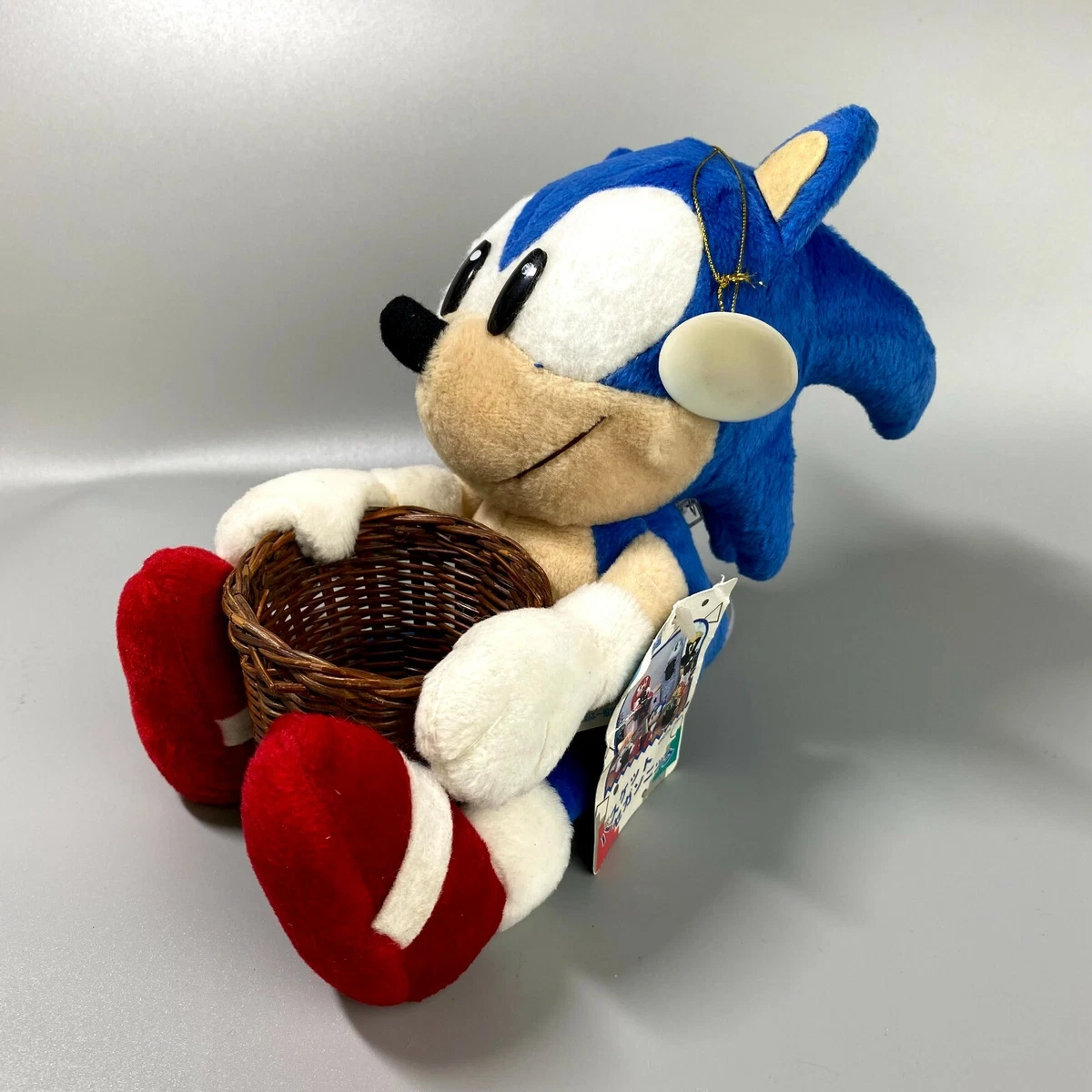 Rare 1996 Sonic the Hedgehog Basket Sonic Plush doll toy SEGA 7 limited