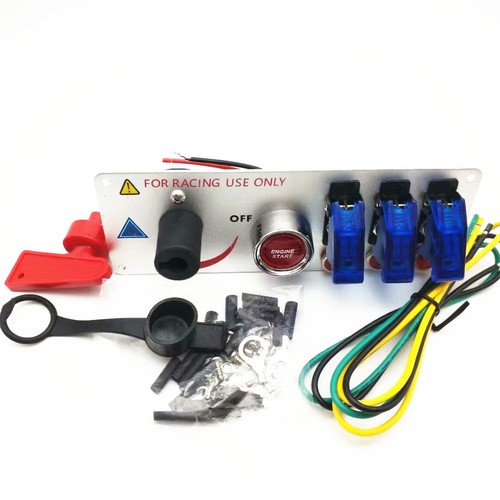 12V Auto LED Toggle Ignition Switch Panel Racing Car Engine Start Push Set - Picture 3 of 8