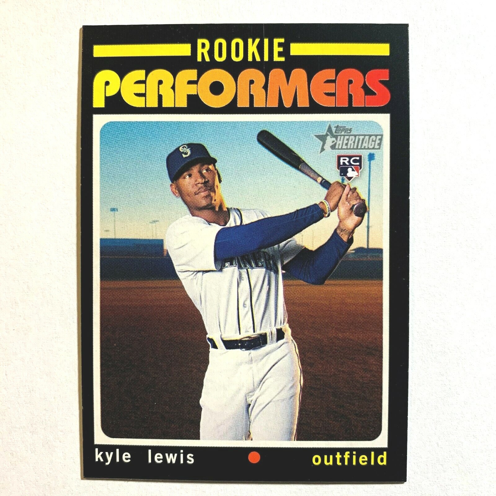#RP-8 Kyle Lewis RC 2020 Topps Heritage High Numbers Rookie Performers Mariners