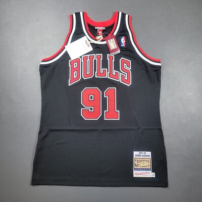 100% Authentic Dennis Rodman Mitchell Ness 97 98 Bulls Jersey Size