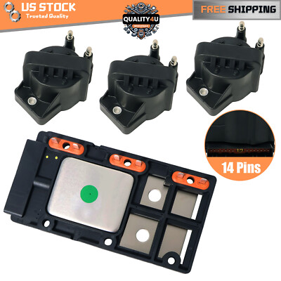 Ignition Control Module w/ 3 Ignition Coil For Buick Chevy Oldsmobile LX364