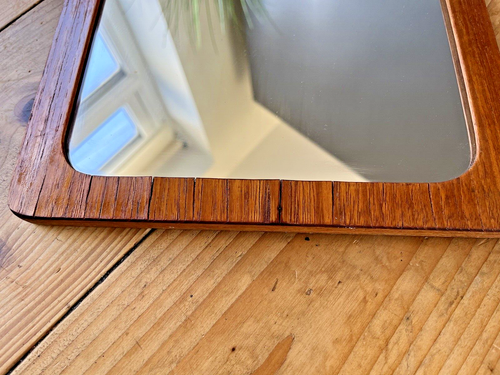 MID CENTURY MODERN SWEDISH SOWE KONST SOVESTAD TEAK 60'S WALL MIRROR SCANDI MCM - Picture 6 of 20