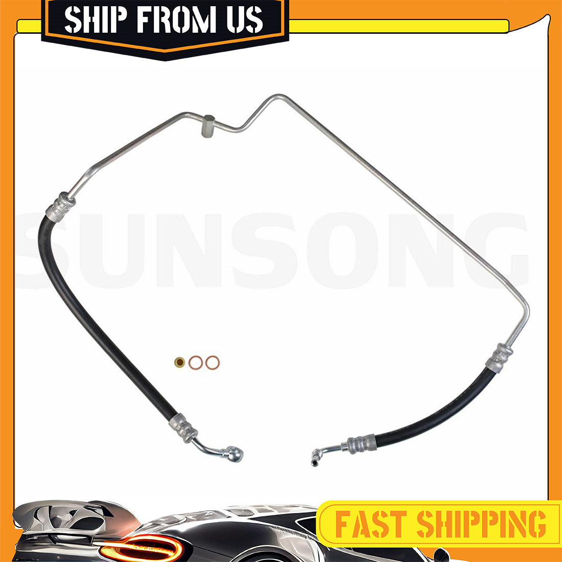 てそん Sunsong Power Steering Pressure Line Hose Assembly For Nissan D21