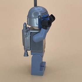 LEGO Star Wars Jango Fett Minifigure Mandalorian Jango Fett Smile Blue sw0468
