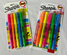 Sharpie Smear Guard narrow chisel multi-color Highlighters 2 pkgs 10 ct 