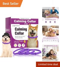 4-Pack Durable Calming Collars for Dogs - Pheromones for Stress Relief, Purple