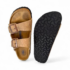 Birkenstock Arizona Mens Brown Leather Slide ...