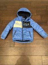 Tommy Hilfiger Jacket Puffer Fleece Kids Boys Size 5 Size 6 Dark Blue Hoodie
