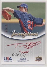 2009 Upper Deck USA Baseball Box Set Red Ink 5/25 Tony Zych #INNT-TZ Auto r7d