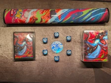 Mega Charizard X ex UPC Playmat, Deckbox, Sleeves, Coin, Damage Counters