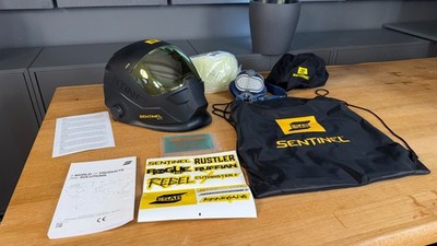 ESAB Sentinel A60 Welding Helmet 0700600860 NEW + GVS Elipse P3 Respirator