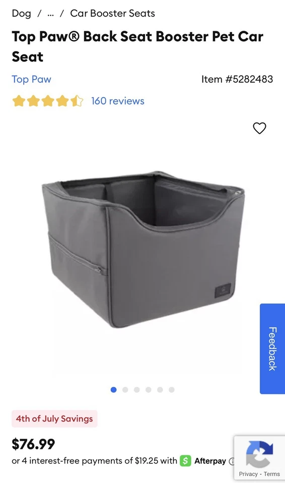 Dog Car Seat Up To 30 Pounds Top Paw — 第 2/2 张图片