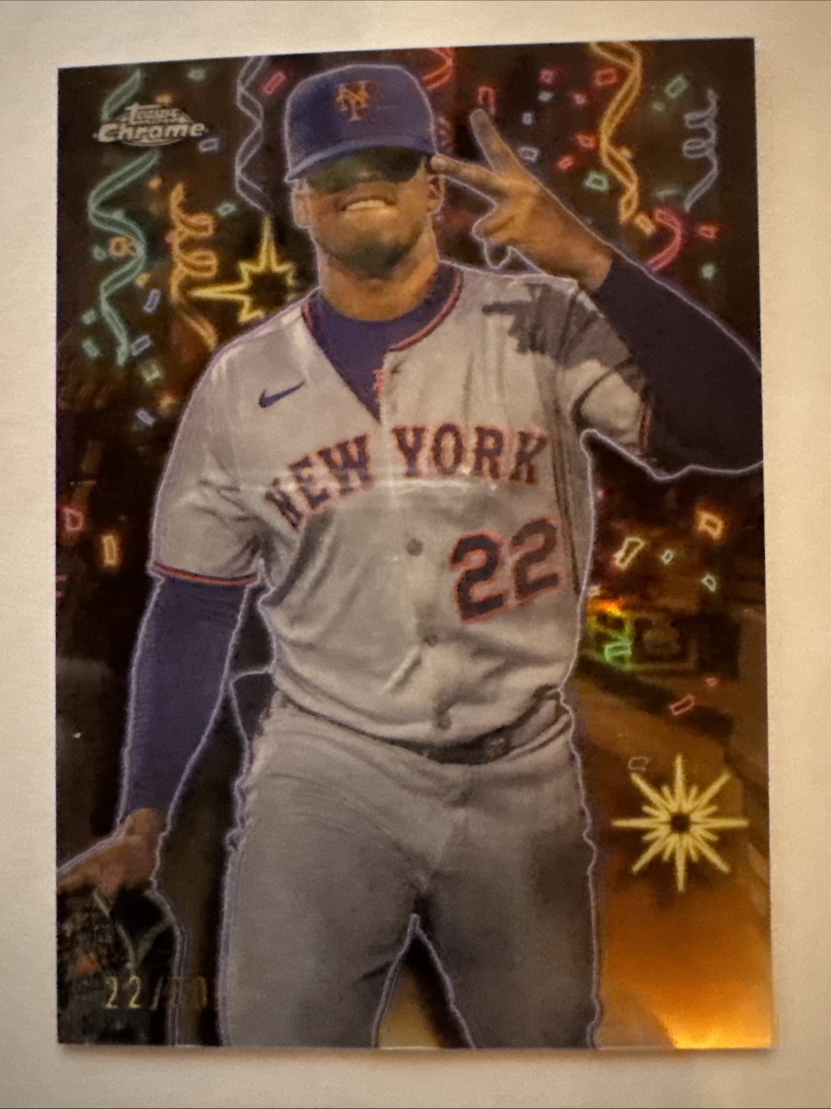 Juan Soto 2025 Topps Chrome Update Celebracion Gold /50 SSP  