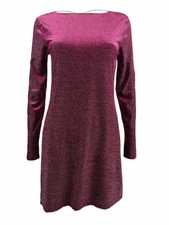 MICHAEL Michael Kors Women's Velvet Cowl-Back Dress (S, Dark Ruby)