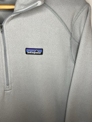 Women’s Patagonia Worn Wear Grey Fleece 1/4 Zip Pullover Size XL - Picture 2 of 7