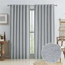 Linen Curtain Panels for Living Room, High Quality Fully Blackout Curtains...