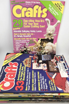 Crafts Magazine (1987-1989) Lot of 11 Vintage Issues Easter Sewing Knitting