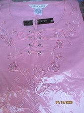 EMBROIDERED COTTON TOP KURTA YOGA TUNIC size XL 48